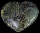 Flashy Polished Labradorite Heart #62953-1